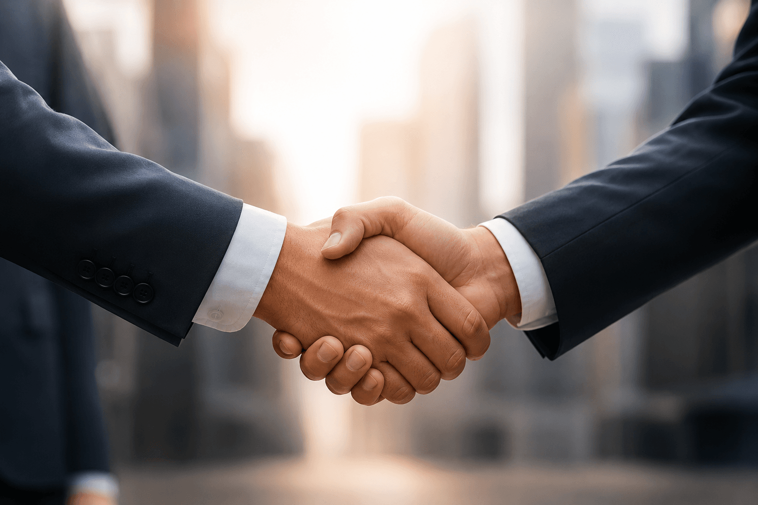 Corporate handshake